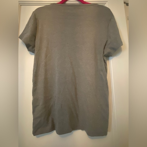J.CREW HEATHER GRAY FINE RIB COTTON TEE - Picture 4 of 4